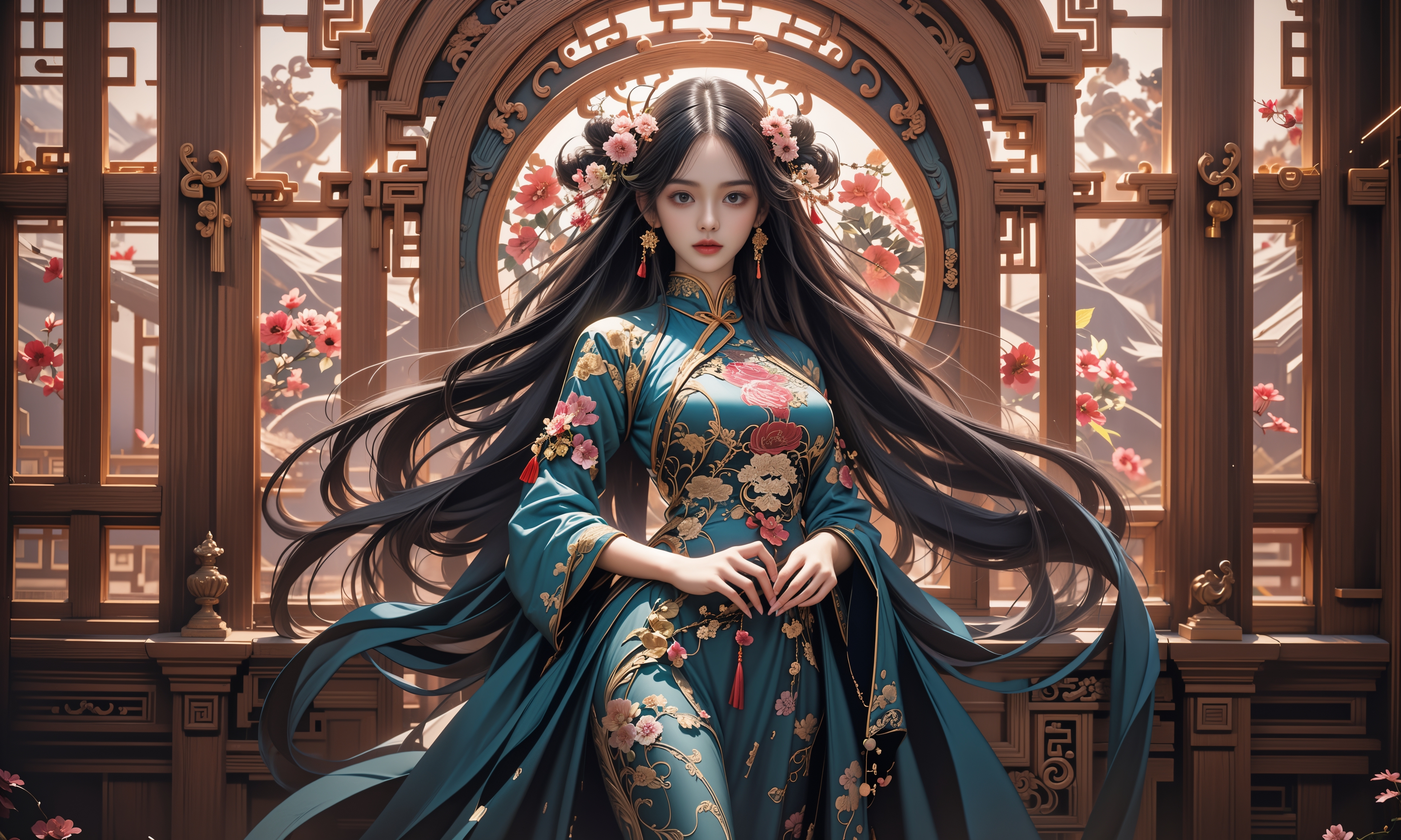 江西安远天空出现绚烂“七彩祥云”